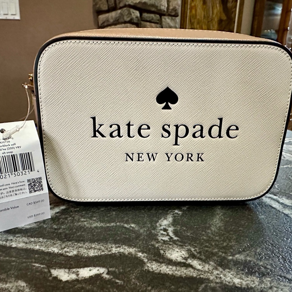 kate spade Black and Cream Crossbody Bag